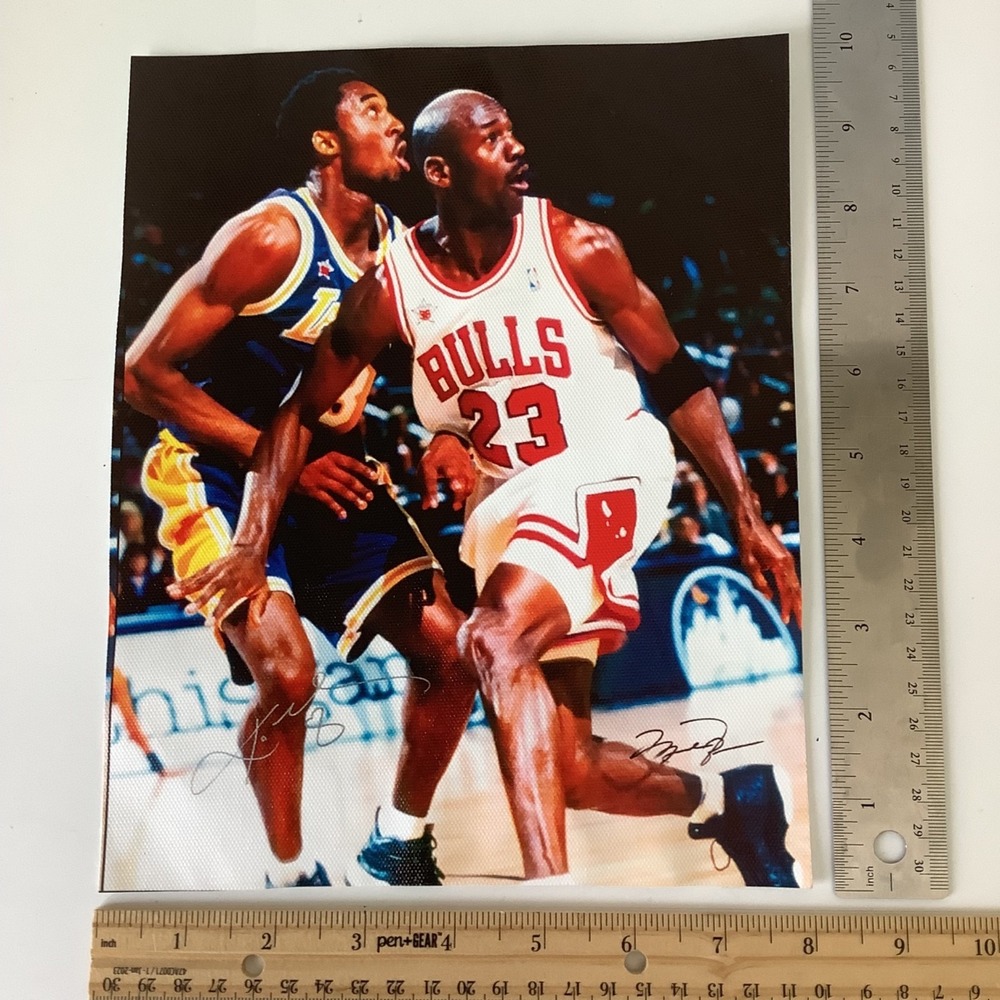 Michael Jordan & Kobe Bryant Canvas‎ Print 8 x 10 Bulls & Lakers